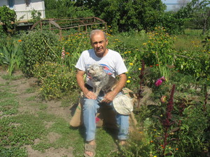 Мы с Чучей на даче 2008г.