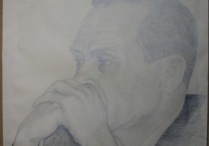 Мне 50 лет. Карандаш рис. В.М. Устюгова 1990г